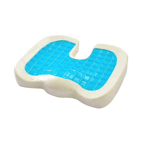 Quais são as características da almofada de assento de espuma de memória?